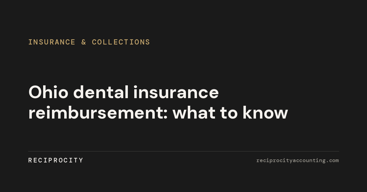 Ohio dental insurance reimbursement: what to know