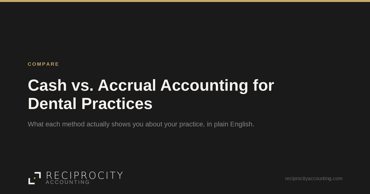 Cash vs. accrual accounting for dental practices, explained