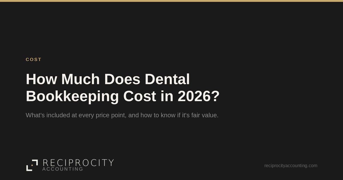 How much dental bookkeeping costs in 2026