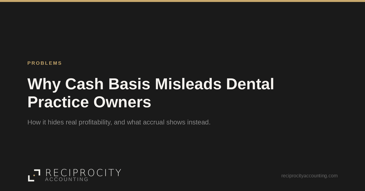 Why cash basis accounting misleads dental practice owners