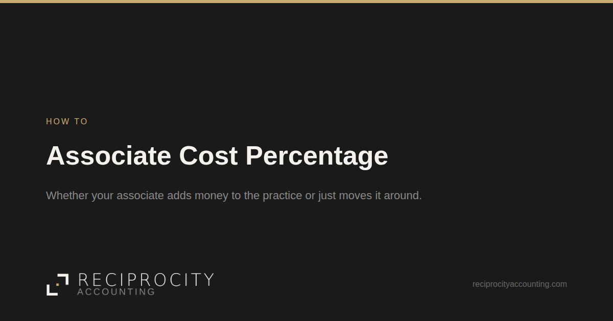 Reciprocity Accounting card: Associate Cost Percentage, a How To post.